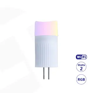 Lámpara LED de cerámica de 2W G4, Bombilla inteligente de cerámica con Control WiFi, bombillas Led G4 para exteriores, accesorios de iluminación de paisaje