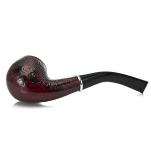 Pipe à fumer en <span class=keywords><strong>bois</strong></span> rouge <span class=keywords><strong>de</strong></span> haute qualité, artisanale, gravée avec un motif classique traditionnel, pour l'utilisation du tabac, vente en gros - Product Image 3