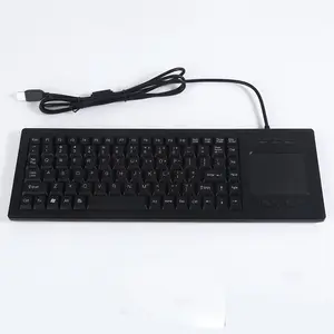 Оптовая продажа, промышленная металлическая клавиатура с сенсорной панелью, проводная клавиатура и мышь, USB PS2, промышленная клавиатура с сенсорной панелью, мышь