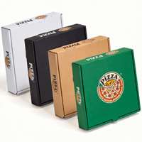 Boîte à pizza rectangulaire en carton avec tiroir coulissant, personnalisable, de qualité alimentaire, pour la vente en gros, emballage de livraison à emporter