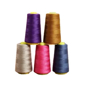 Fabricants 20/2 30/2 40/2 50/2 hilo de coser Fil à coudre en polyester de haute qualité