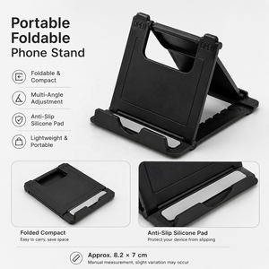 Adjustable Plastic Tablet <b>Stand</b> with Foldable Design for <b>Desktop</b> Use - Product Image 2