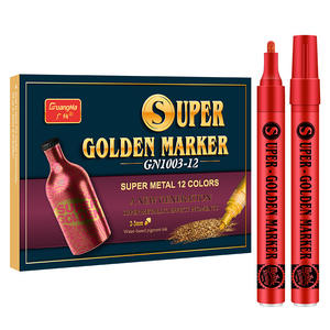 Marqueur plastique métallique super or <span class=keywords><strong>Guangna</strong></span> 1003 pour carte noire, peinture photo, surlignage, album DIY, graffiti et artisanat - Product Image 5
