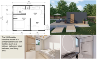 Entrega Rápida, Casa Contenedor de 20 pies Lista para Usar, con Materiales Duraderos, Una Cama