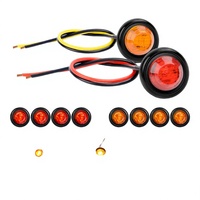 Nilight 10 PCS Feux de positionnement mini LED 3/4 pouces avant/arrière/côté, clignotants, feux de gabarit, compatibles OLIVER (12V Rouge)
