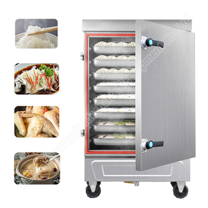 Rice Noodle Roll Steamer Industrial Food Steaming Machine Steamer Cabinet Industrial Food Steamer 8 Trays - Product Image 4