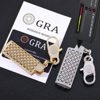Étui à briquet Iced Out en argent sterling 925 avec moissanite VVS, passe le testeur de diamant, style Hip Hop, bijoux pour hommes rappeurs