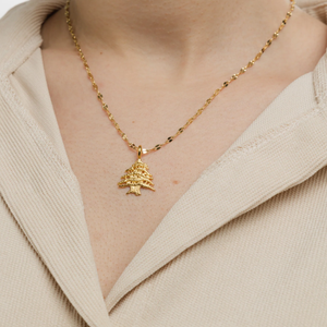 Inspire fábrica de joyas de acero inoxidable al por mayor joyería fina al por mayor <span class=keywords><strong>collar</strong></span> de cedro del Líbano joyería no deslustre unisex - Product Image 3