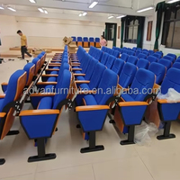 Chaises pliantes modernes pour auditorium, fabriquées par le fabricant OEM, avec structure en fer, convertibles et pliables, pour théâtre, église, école.