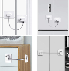 Furniture Lock With Metal <b>Key</b> 360 Degree Rotation Minimalist Design For Babies And Kids Safety Cabinet Window Door Lock - Product Image 5