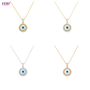 Collar con colgante de ojo redondo y Perla para hombre y mujer, joyería clásica - Product Image 5