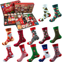 Chaussettes de Noël en coton tricoté, amusantes et confortables, de haute qualité, personnalisées, pour l'hiver, avec boîte