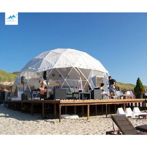 Tente de <span class=keywords><strong>camping</strong></span> en PVC blanc de luxe de 8m, dôme géodésique, tente de glamping d'hôtel avec salle de bain - Product Image 5