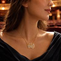 Collier Pendentif Cœur de Luxe en Zircon Cubique Plaqué Or 18K Hypoallergénique pour Femme, Chaîne Élégante pour Clavicule, Bijou de Mariage