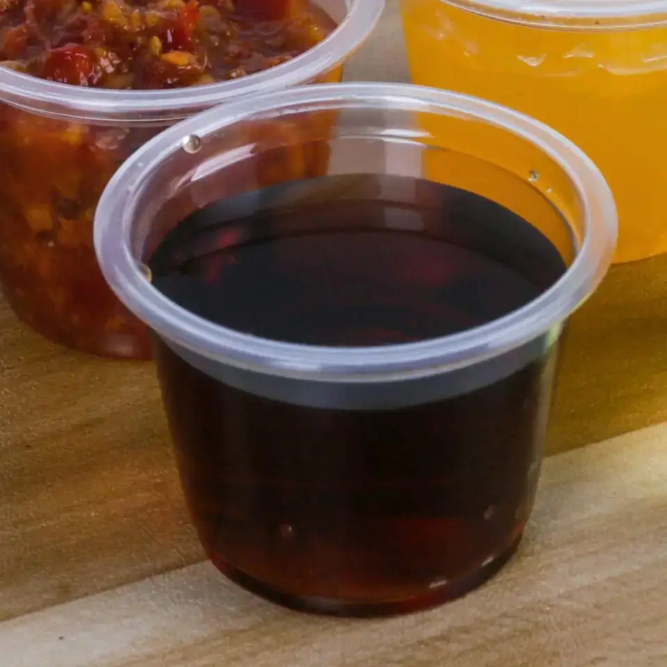 Vendita di fabbrica 1-3 oz tazza per animali domestici ristorante monouso piccola tazza di plastica per test di salsa