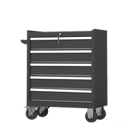 Chariot de rangement d'outils mobile |   Armoire industrielle à 5 tiroirs avec poignée latérale, personnalisable OEM/OBM, serrure à clé, capacité de charge de 100 kg