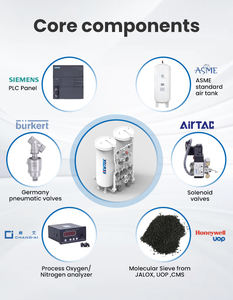 L'usine fournit directement 99.5% usine d'oxygène O2 de haute pureté équipement de génération de gaz médical générateur d'oxygène de conception moderne - Product Image 2