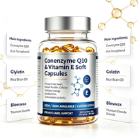 Gélules de CoQ10 400mg à haute absorption OEM ODM avec Vitamine E, Huile de Son de Riz et D-alpha Tocophérol pour la Santé Cardiaque – Capsules Personnalisées