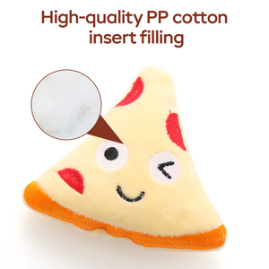 Wholesale Lovely Food Leg Pizza Chips Design Cat Plush Toy Contains Catnip With Sound Paper <b>Squeaky</b> Interactive Cat Toys - Product Image 5
