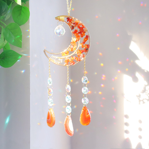 Đồ trang trí bắt nắng hình cây sự sống, chuông gió, lưới bắt giấc mơ làm từ đá mã não tự nhiên nghiền nhỏ, bán buôn - Product Image 2