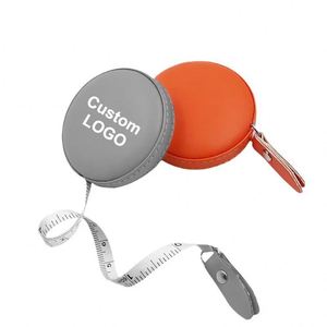 WW772 Cinta Métrica Portátil Cuadrada y Circular Personalizada de Cuero PU para Sastre con Logotipo, Venta al por Mayor de Fábrica, Artículo Promocional - Product Image 1
