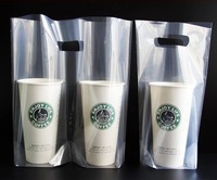 Sacs de transport pour gobelets de bubble tea de haute qualité, emballages à emporter, sacs en plastique