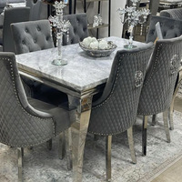 Table à manger en marbre naturel poli sur mesure, rose, moderne, de luxe, pliable, pour la maison, l'hôpital, l'hôtel, la villa, le salon