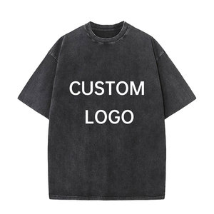 Fabricant de t-shirts vierges en jersey 100 % coton 220 GSM, t-shirt délavé à l'acide de haute qualité, t-shirt surdimensionné avec logo personnalisé - Product Image 2