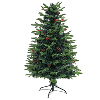 6ft 7ft Großhandel Hochwertige Weihnachts baum Künstliche Glasfaser Weihnachts bäume Mit Led