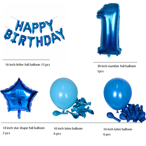 Ensemble de ballons de <span class=keywords><strong>joyeux</strong></span> <span class=keywords><strong>anniversaire</strong></span> bleu avec ballon en latex de ballon de lettre de <span class=keywords><strong>joyeux</strong></span> <span class=keywords><strong>anniversaire</strong></span> pour les décorations de fête d'<span class=keywords><strong>anniversaire</strong></span> personnelles - Product Image 4