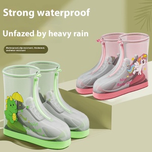 Stivali da pioggia impermeabili per bambini in Silicone di alta qualità/<span class=keywords><strong>scarpe</strong></span> copriscarpe da pioggia ispessite riutilizzabili - Product Image 1