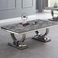 Table basse moderne de luxe en verre miroir, best-seller, vente directe d'usine, haute qualité, nouveau design