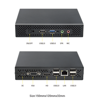Mini Computadora de Escritorio Virtual Thin Client con Doble Pantalla, Sin Ventilador, Windows 10, Intel Celeron J1900 Quad Core, 8GB de RAM