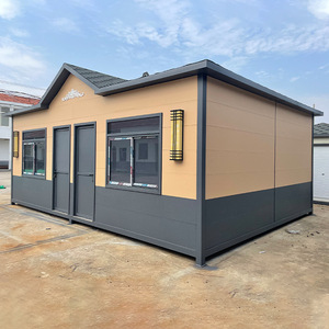 บูธรักษาความปลอดภัยเคลื่อนที่สีเหลืองพร้อมหลังคาตกแต่งสำหรับพนักงานรักษาความปลอดภัยในลานจอดรถ - Product Image 3