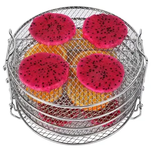 Dehydrator Rack Für Ninja Foodi, Schnell kochtopf und Luft fritte use 6,5 Quart & 8 Quart Edelstahl Herd Rack mit fünf Schichten