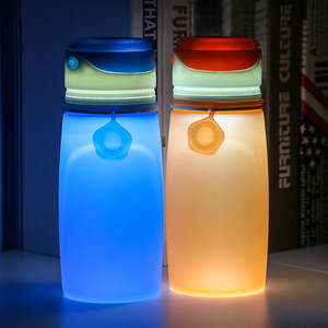 Bouteille d'eau créative pliable avec lumière Led, Logo personnalisé, ml - Product Image 2
