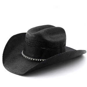 Chapeau Fedora tissé à la main Ecowalson, chapeau de cowboy western, chapeau de chevalier britannique vintage, casquette jazz pour hommes et femmes, chapeaux de fête - Product Image 3