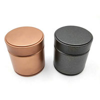 Boîte d'emballage en métal pour thé matcha noir, boîtes rondes personnalisées, boîtes à thé en étain, vente en gros, boîtes à café rondes vides personnalisées chinoises, boîte à thé en métal