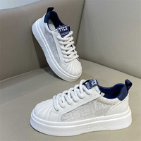 Sneakers de luxe pour hommes, design OEM, à bout renforcé, en mesh respirant, avec blocs de couleur, semelle épaisse, style skate classique