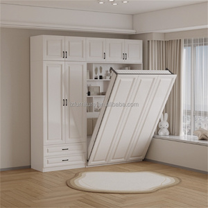 Muebles Compactos y Ahorradores de Espacio Personalizables y Económicos, Cama Plegable de Madera Resistente con Armario para Apartamentos Pequeños y Hoteles - Product Image 5