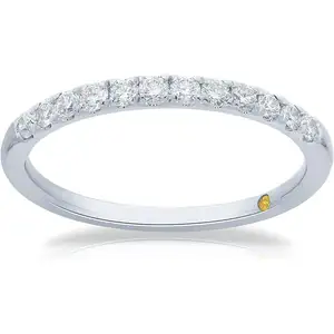 1/10 - 1/2 CT TW Certified Joyab Grown Diamond Bands para mujer-10K oro blanco, oro amarillo y oro rosa bandas de aniversario, P