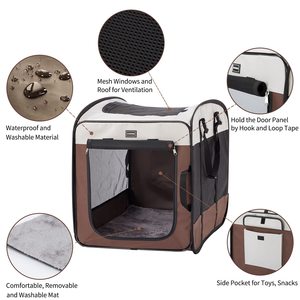 Xách Tay Pop up Trong Nhà Đóng Mở Du Lịch Crate Mềm Hai Mặt Mèo Túi Thoát Khỏi Vật Nuôi Lồng Chó Chuồng Và Crate Cho Chó Mèo - Product Image 3