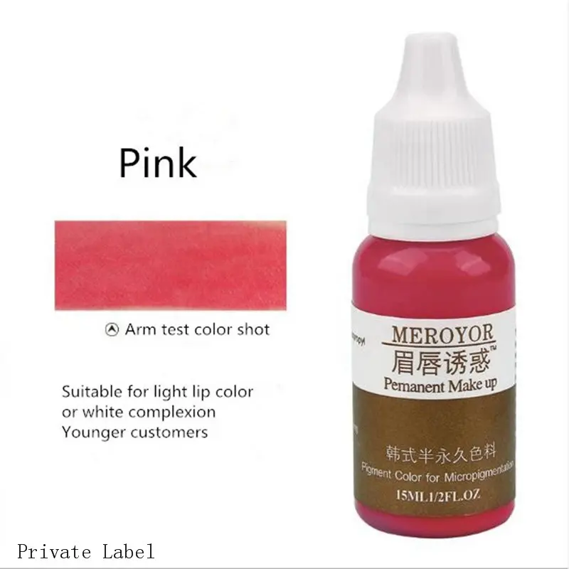 Wholesale 28 colors Lip Color Natural Eyebrow Tattoo Ink For Permanent Makeup
