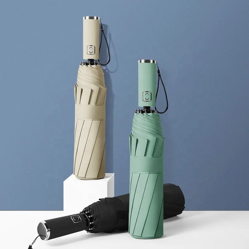 10 हड्डी नई आगमन पूरी तरह से स्वचालित छाता सरल नॉर्डिक हवा के लिए कस्टम मुद्रण लोगो विज्ञापन छाता व्यापार उपहार