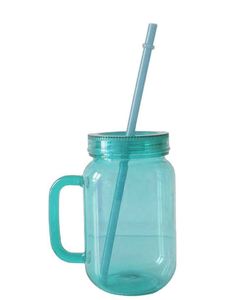 16Oz Mason Tumbler <b>Reusable</b> Drink <b>Cup</b> With Single-Layer Plastic Material for Camping and Adults - Product Image 3