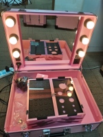 Valise de transport de voyage à roulettes de maquillage de haute qualité Valise de chariot de beauté cosmétique avec lumières