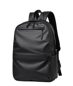 Высокое качество черная искусственная кожа сумки для ноутбука Водонепроницаемая молния студенческий школьный рюкзак - Product Image 1