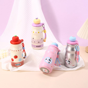 Kawaii Animal 500ml Leakproof Double Wall Vacuum Flask 316 Stainless Steel Insulated Thermos <strong>Water</strong> <strong>Bottle</strong> <strong>Infuser</strong>/Straw for - Product Image 2