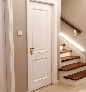 <span class=keywords><strong>Porte</strong></span> intérieure en MDF à panneau lisse, design moderne, étanche et insonorisée, pour chambre, appartement, hôpital - Vente en gros usine - Product Image 2