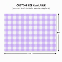 Nappe jetable imperméable en PEVA à motif quadrillé violet Xin Shu, 152*213cm, 4 motifs assortis pour mariage, fête, hôtel